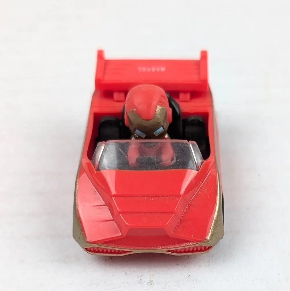 Marvel Iron Man Blip LLC Pull-Back Toy Car Red Gold Loose
